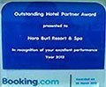 Outstanding Hotel Partner Award 2012 from Booking.com